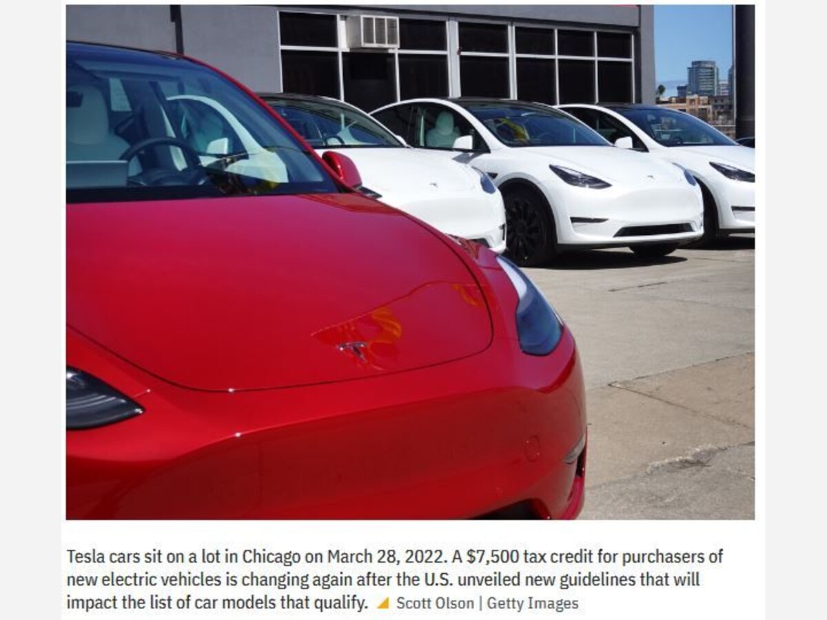 A 7,500 Tax Credit For Electric Cars Changed, Again. These Are The