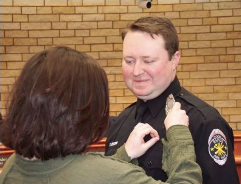 Three New Coon Rapids Career Firefighters Receive Badges MinneapoliMedia