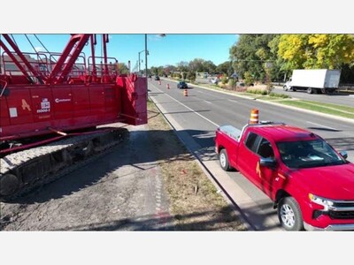 Construction Underway On Coon Rapids Blvd. Pedestrian Bridge