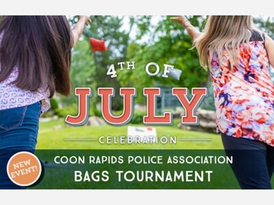 Coon Rapids Police Host Bean Bag Tournament To Support  Shop with A Cop  During Fourth Of July Festivities