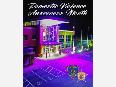 Anoka County Sheriff's Office Shines Purple for Domestic Violence Awareness Month