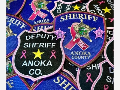 Anoka County Sheriff’s Office Offers Pink Patches and Pins to Support Breast Cancer Awareness