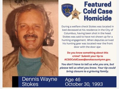 Anoka County Sheriff’s Office Marks 32nd Anniversary of Unsolved Columbus Homicide of Dennis Wayne Stokes