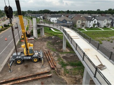 Pedestrian Bridge Damaged En Route to Coon Rapids; Installation Postponed Indefinitely