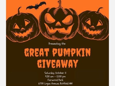 20th Annual Great Pumpkin Giveaway Returns to Richfield’s Fairwood Park