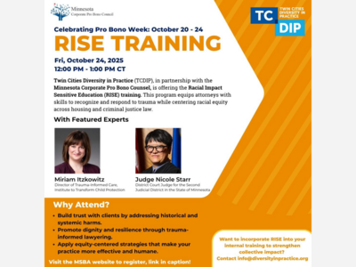 Twin Cities Legal Community Launches Groundbreaking Racial Equity Training to Close Pro Bono Week