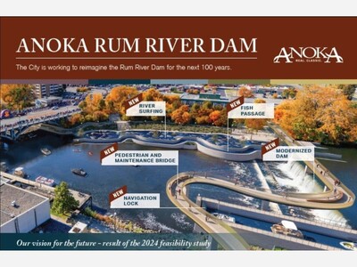 Anoka Plans $51 Million Rum River Dam Redevelopment Featuring Whitewater Surfing Park