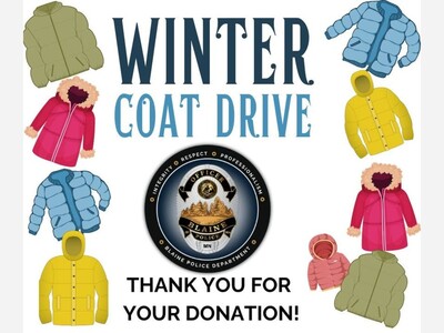 Blaine Police Department Winter Coat Drive Continues Through November 30