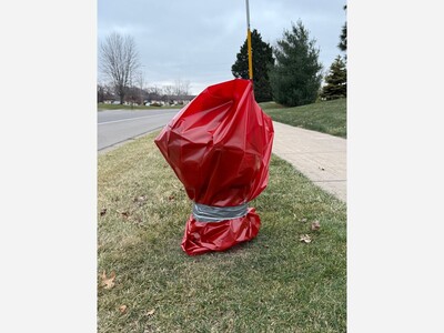 Why Some Coon Rapids Fire Hydrants Are Wrapped in Red Bags This Winter