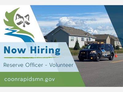 Coon Rapids Police Department seeks volunteer Reserve Officer to support community safety