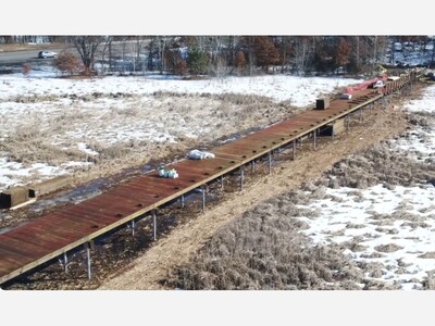 New Boardwalk Taking Shape at Bunker Hills Regional Park, Set to Open by Memorial Day