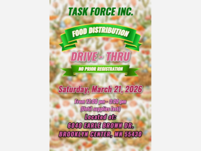 Task Force Inc. to Host Drive-Thru Food Distribution in Brooklyn Center as Community Need Persists