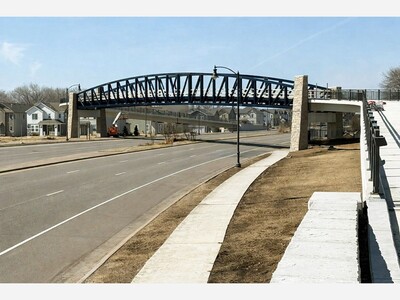 Final Phase of Port Riverwalk Pedestrian Bridge Construction Underway in Coon Rapids