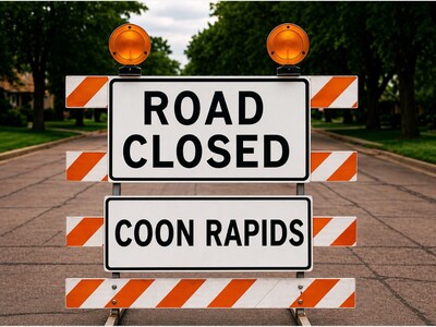 MINNEAPOLIMEDIA NEWS | 121st Avenue in Coon Rapids to Close April 29 through May 1 for Water Main Repair Restoration