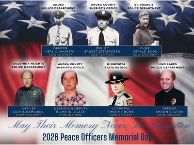 MINNEAPOLIMEDIA NEWS | “The Fallen Guardians of Peace”: Anoka County Honors Officers Lost in the Line of Duty During National Police Week