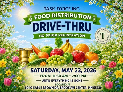 Task Force Inc. To Host Major Drive-Thru Food Distribution In Brooklyn Center Amid Rising Food Insecurity Across Minnesota