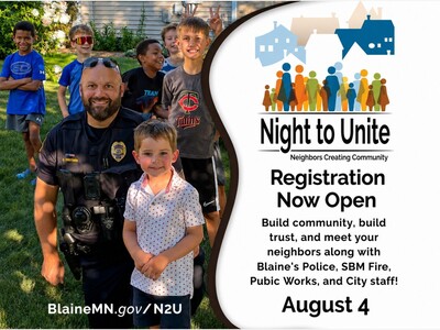 MINNEAPOLIMEDIA COMMUNITY NEWS | BLAINE OPENS REGISTRATION FOR NIGHT TO UNITE 2026 AS CITY ENCOURAGES NEIGHBORS TO BUILD STRONGER, SAFER COMMUNITIES