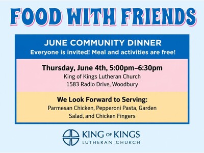 MINNEAPOLIMEDIA COMMUNITY NEWS | Food with Friends: Woodbury Church Opens Its Doors for Free June Community Dinner