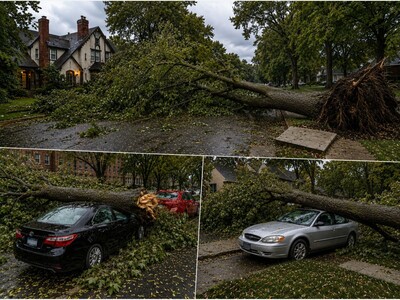 MINNEAPOLIMEDIA NEWS | Overnight Windstorm Batters Minnesota, Derails Train, Topples Trees, and Leaves Tens of Thousands Without Power