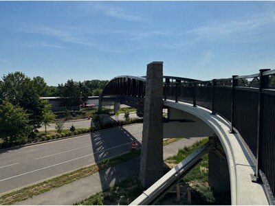 MINNEAPOLIMEDIA NEWS | New Port Riverwalk Pedestrian Bridge Opens Over Coon Rapids Boulevard, Completing Important Regional Trail Connection
