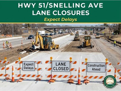 MINNEAPOLIMEDIA NEWS | Three-Week Snelling Avenue Lane Reduction Begins as Roseville-Arden Hills Project Advances