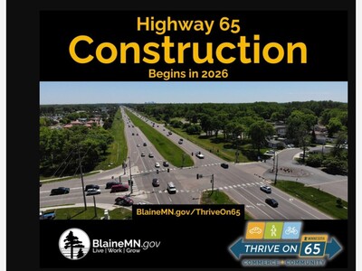 MINNEAPOLIMEDIA NEWS | New Highway 65 Closure Begins as $195 Million Blaine Reconstruction Advances