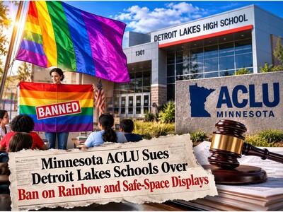 MINNEAPOLIMEDIA NEWS | Minnesota ACLU Sues Detroit Lakes Schools Over Ban on Rainbow and Safe-Space Displays