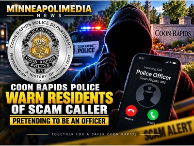 MINNEAPOLIMEDIA NEWS | Coon Rapids Police Warn Residents of Scam Caller Pretending to Be an Officer
